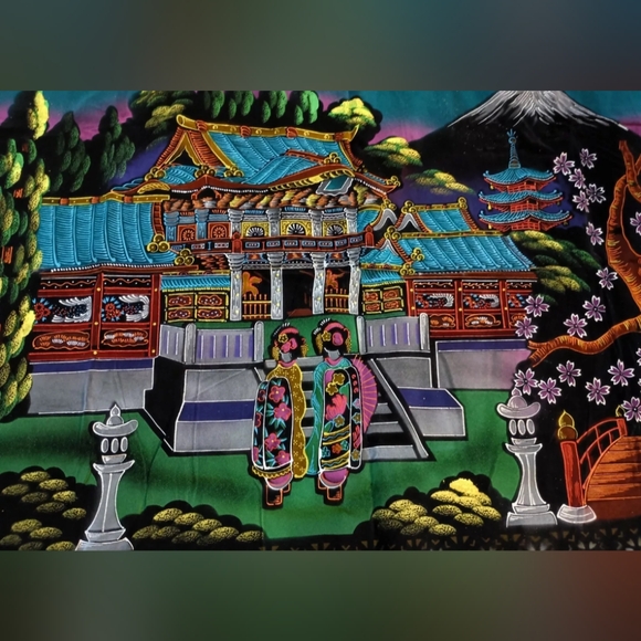 Japanese tapestries water painting on silk Vintage in new condition - Picture 4 of 7